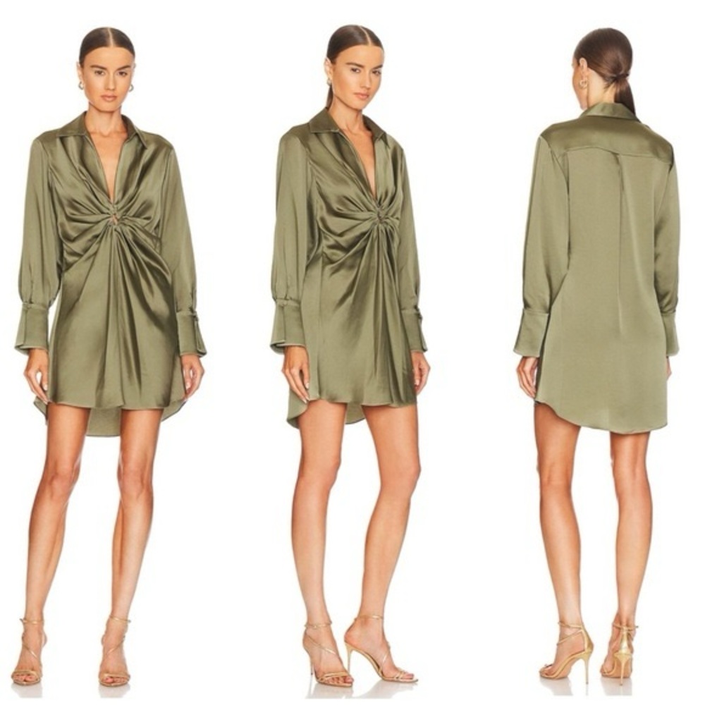 NWT JONATHAN SIMKHAI Roma Mini Dress in Willow Size Small